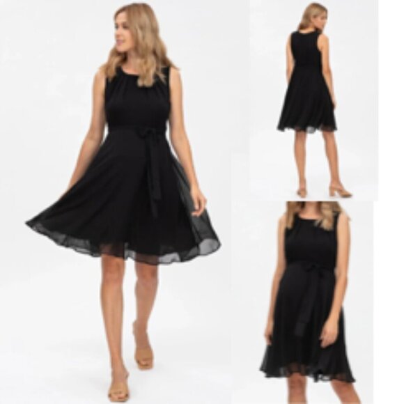 Pietro Brunelli Chiffon Maternity Dress TAMIGI Black Size Small - Picture 1 of 12